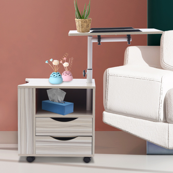 Portable Removable Nightstand Sofa Coffee Side Desk Laptop Holder Adjustable Height Computer Table