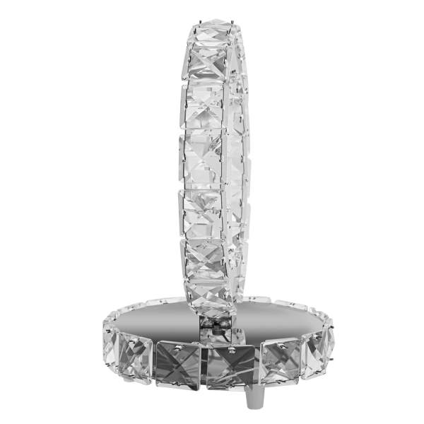 Crystal bedside table lamp 20cm (British standard 220V) Ring Shaped, Modern Small Lamp for Bedroom, Living Room, Nightstand, Desk lamp
