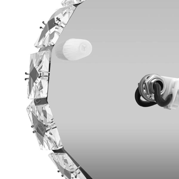 Crystal bedside table lamp 20cm (British standard 220V) Ring Shaped, Modern Small Lamp for Bedroom, Living Room, Nightstand, Desk lamp