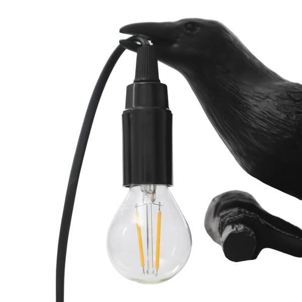 Crow Wall Lamp, Unique Raven Birds Wall Sconce Light for Bedside, Bird LED Lamp