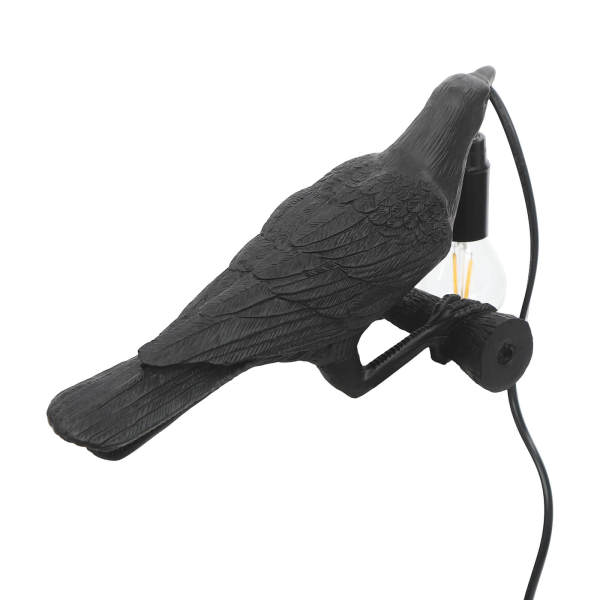 Crow Wall Lamp, Unique Raven Birds Wall Sconce Light for Bedside, Bird LED Lamp
