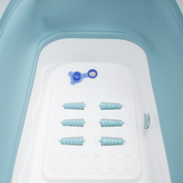 Portable Bathtub with Lid, Folding Bathtub Plastic Large Bath Tub Warm Spa Sauna Soaking Barrel Massage