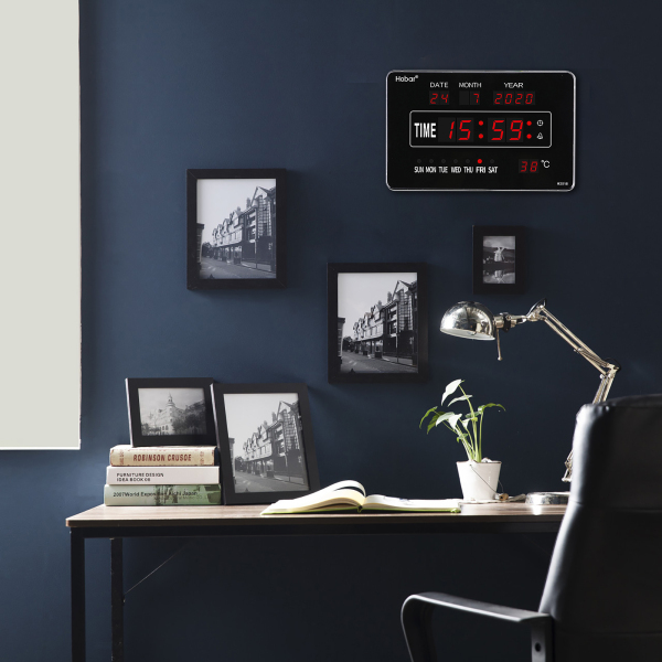 CNCEST Perpetual Calendar Electronic Clock,  LED Digital Wall Clock, Desktop Multifunctional Calendar Electronic Clock