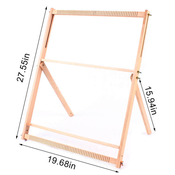 Wooden Loom with Three Gears Adjustable, Multi-Craft Large Frame Looms Weaving Kit DIY Weave, For Beginner, Children  , Craft, Hand