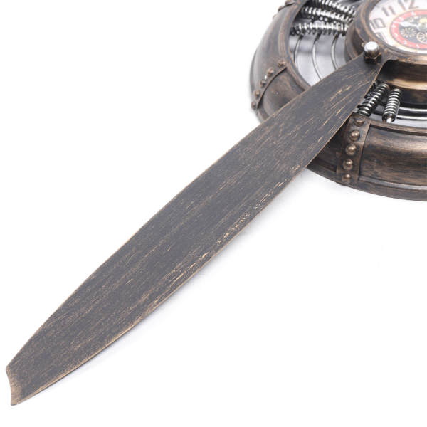 Wall Clock Decoration, Airplane Propeller Wall Clock Decor, Industrial Wall Decor with Clock