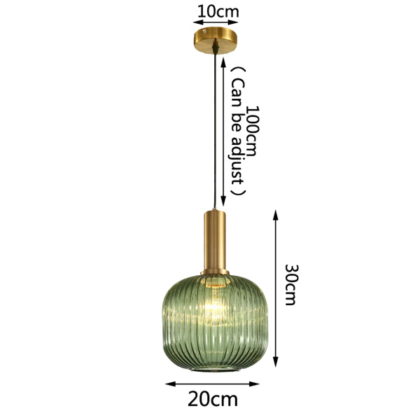 Dark green 20cm glass cover Chandelier Kitchen Pendant Light , Home Lamp,Glass Pendant Lighting