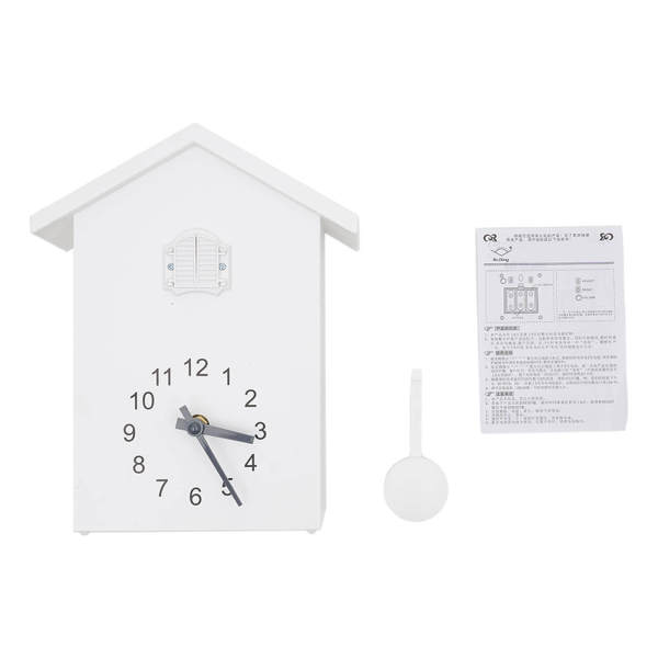 White Cuckoo Clock, Hanging Watch ,Cuckoo Quartz Wall Clock, Modern Bird for Home, Living Room