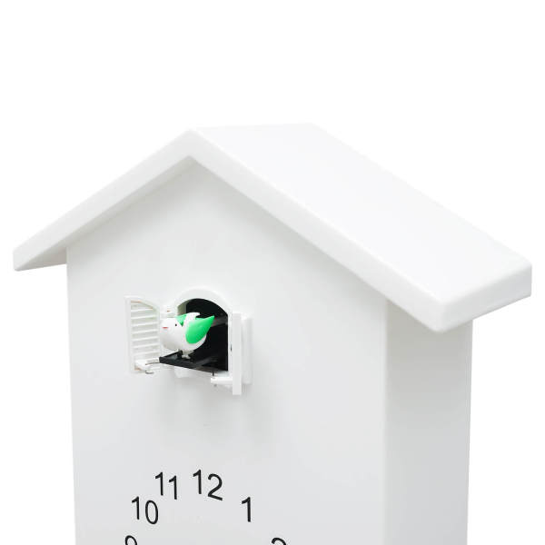 White Cuckoo Clock, Hanging Watch ,Cuckoo Quartz Wall Clock, Modern Bird for Home, Living Room