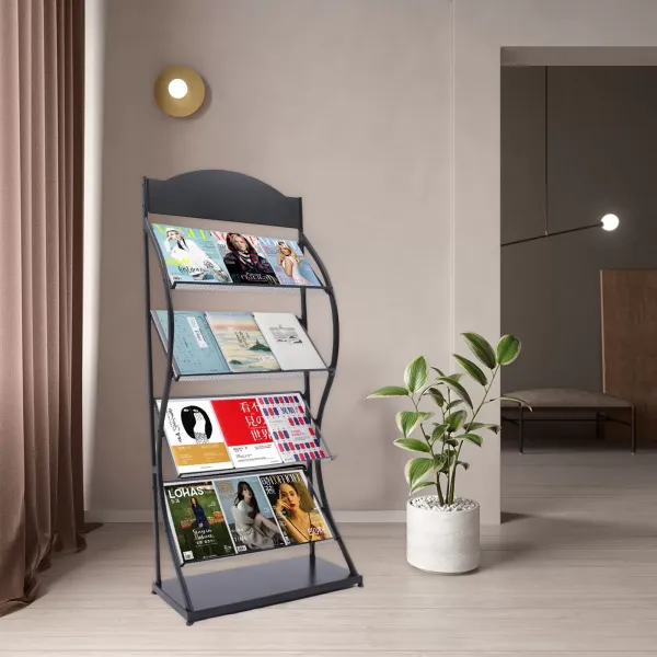 Newspaper Magazine Display Rack Manual Book Rack Floor-Standing Storage Rack