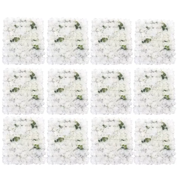 12x Artificial Flower Wall Panels Backdrop Bouquet Wedding Party DIY Background