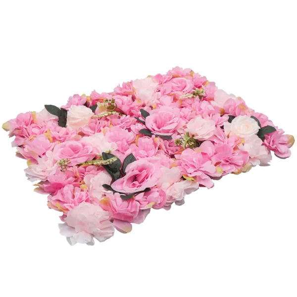 Flower Wall Panel Floral Backdrop 60cm X 40cm Artificial Floral Wall Silk Rose Wall Backdrop Faux Flower Panel