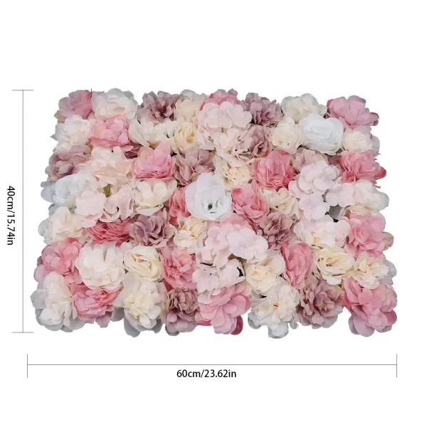 12PCS Flower Panels Wall Decorative Artificial Flowers Romantic Wedding Party Photo Background 60x40cm Wedding Decoration Valentine's Day