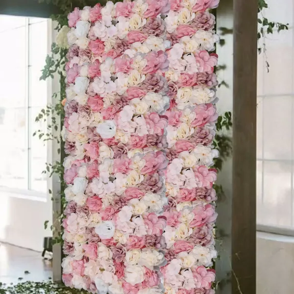 12PCS Flower Panels Wall Decorative Artificial Flowers Romantic Wedding Party Photo Background 60x40cm Wedding Decoration Valentine's Day