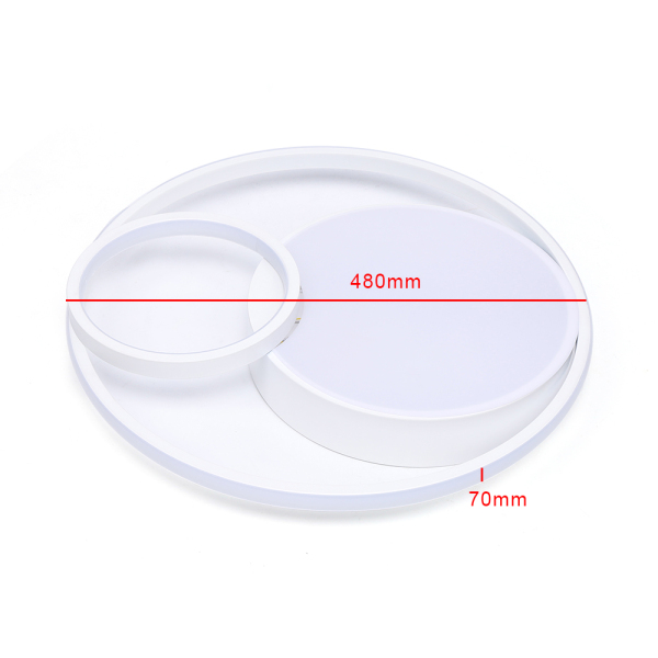 48cm Modern LED Acrylic Ceiling Lamp - Round Dimmable