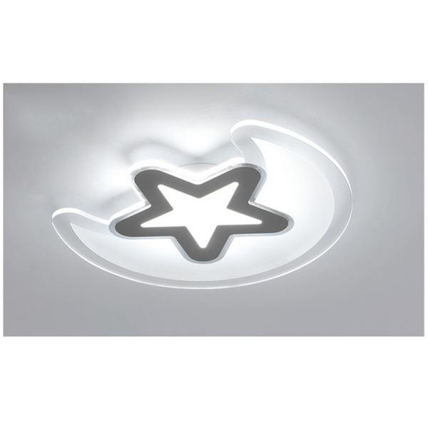 42CM Modern Ultra-thin Acrylic LED Ceiling Lamp, Moon Star Kid's Mount Chandelier, Children's Eye Protection Lamps