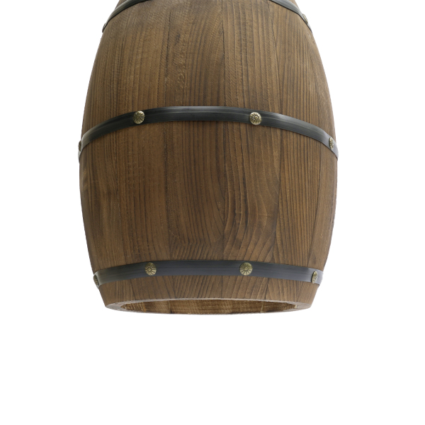 Antique Wood Wine Barrel Pendant Lamp Hanging Rustic Unique Kitchen Bar Ceiling Lamp Light Fixtures