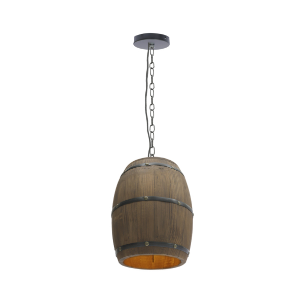 Antique Wood Wine Barrel Pendant Lamp Hanging Rustic Unique Kitchen Bar Ceiling Lamp Light Fixtures
