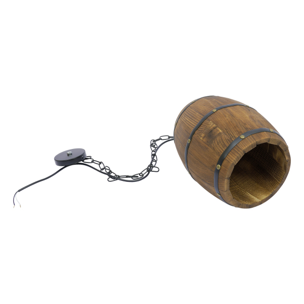 Antique Wood Wine Barrel Pendant Lamp Hanging Rustic Unique Kitchen Bar Ceiling Lamp Light Fixtures