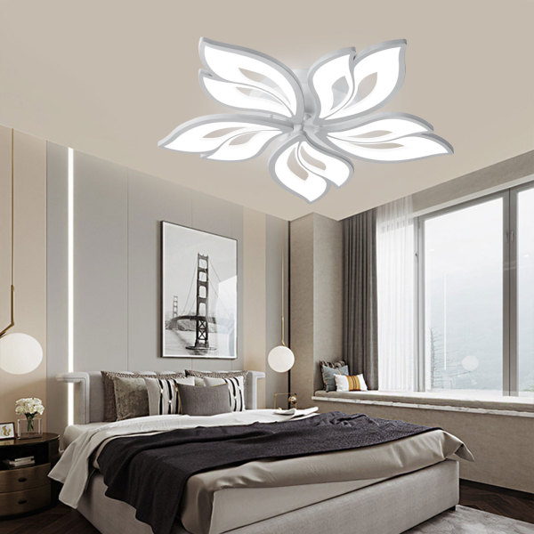 Modern LED Ceiling Light, 5 Heads Modern Chandelier Aluminum & Iron for Bedroom, Living Room 110V-240V