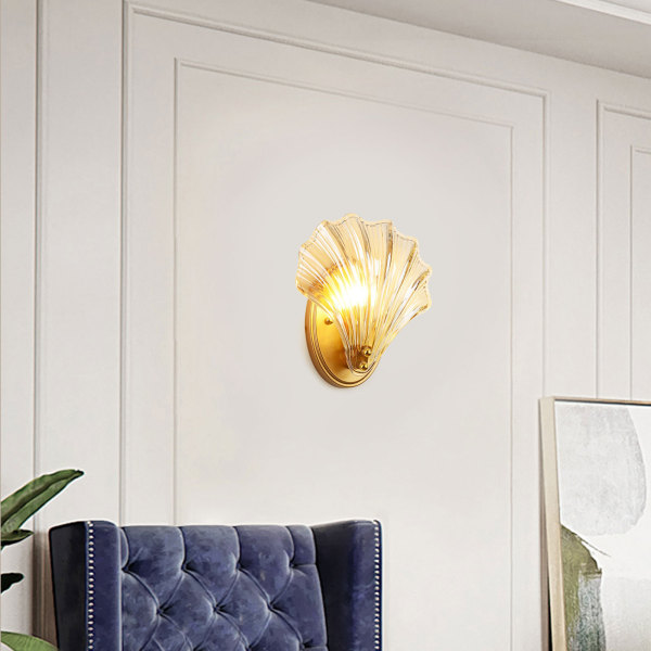 Wall Light Modern Shell Shade Lighting for Living Room Bedrooms Lights  Strong Transmittance for Bedroom Bathroom Corridor