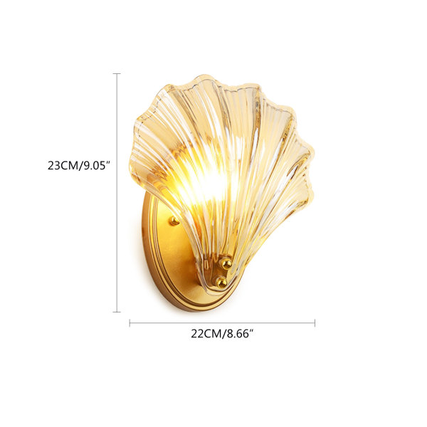 Wall Light Modern Shell Shade Lighting for Living Room Bedrooms Lights  Strong Transmittance for Bedroom Bathroom Corridor