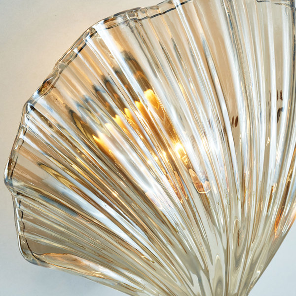 Wall Light Modern Shell Shade Lighting for Living Room Bedrooms Lights  Strong Transmittance for Bedroom Bathroom Corridor