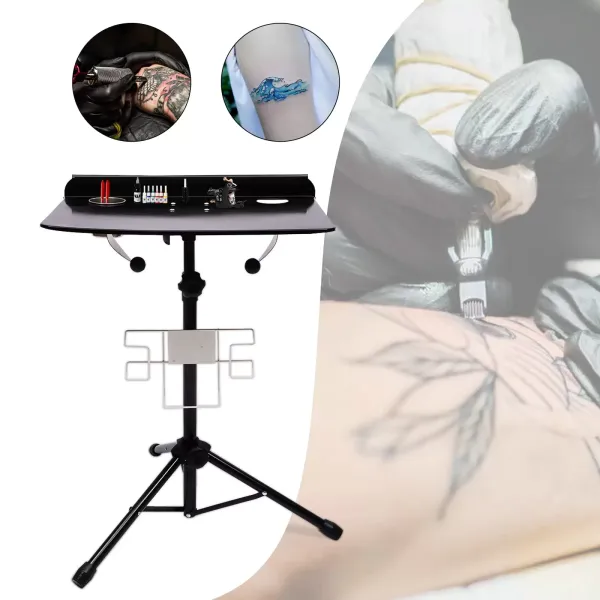 Tattoo Workstation Equipment Adjustable Desk Table Large Mobile Work Station