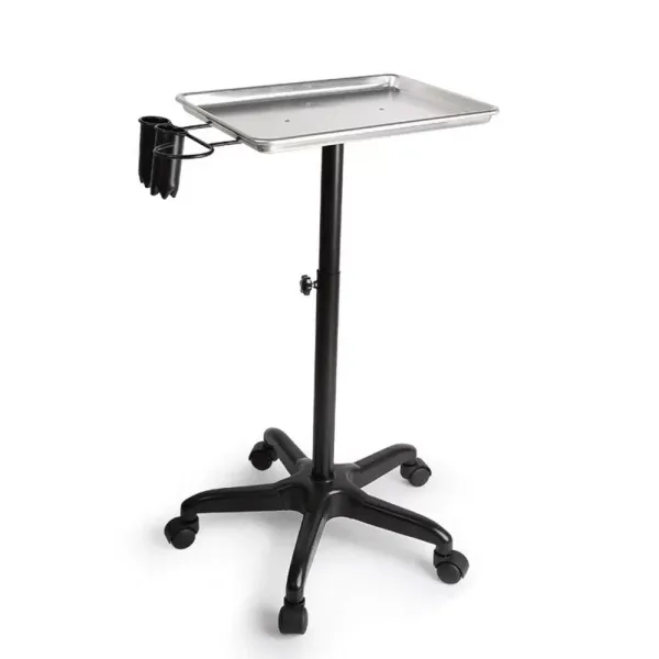 Hairdresser Work Trolley Aluminium Adjustable Height Professional Movable Trolley for Hairdressers