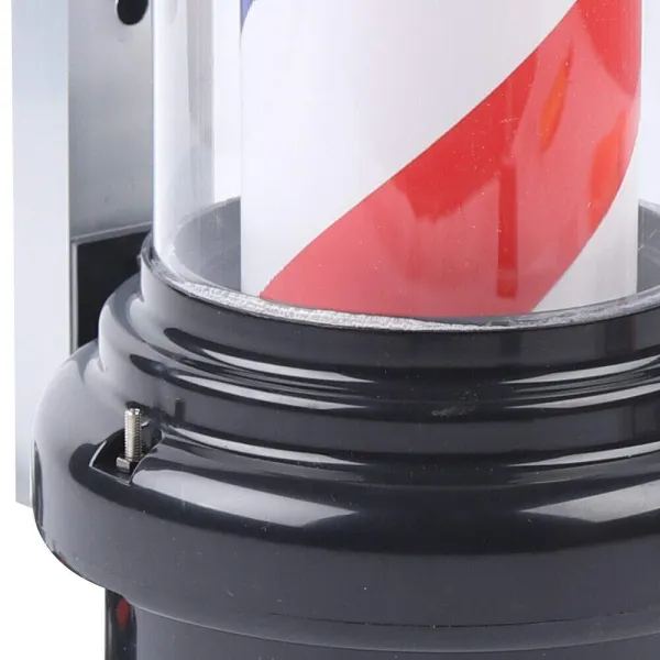 20 Inch LED Barber Pole Rotating Stripe Lamp Salon Sign Red White Blue 220V