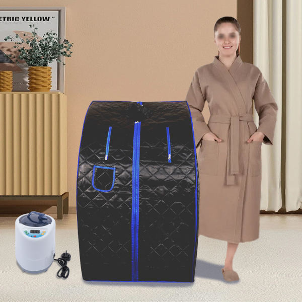 Portable Steam Sauna Spa Home with 99 Minute Timer 1000 Watt Steam Generator Chair Included