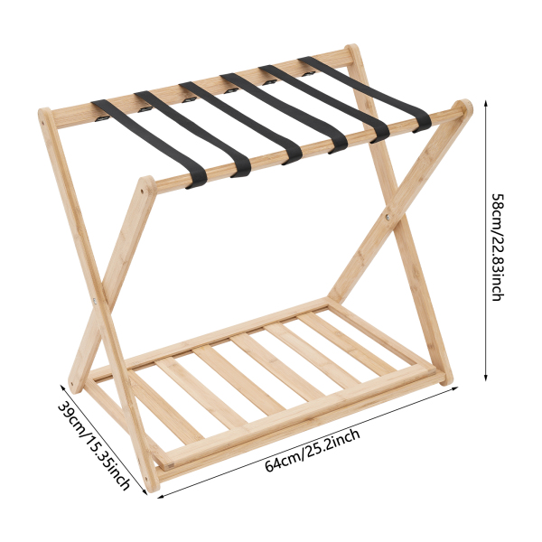 CNCEST Luggage Rack, 2 Pack Luggage Rack for Guest Room, Folding Luggage Rack