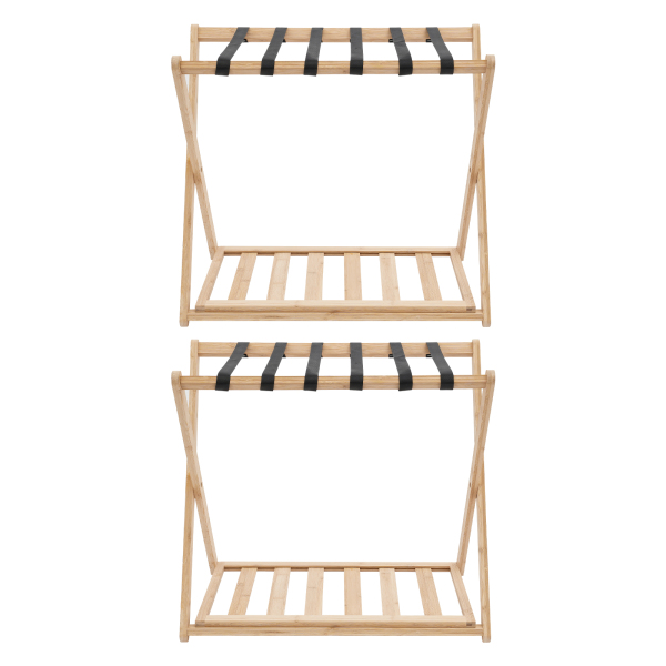 CNCEST Luggage Rack, 2 Pack Luggage Rack for Guest Room, Folding Luggage Rack