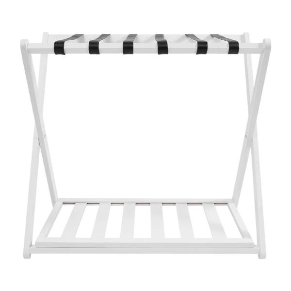 White Luggage Rack, 2 Pack Luggage Rack for Guest Room, Folding Luggage Rack