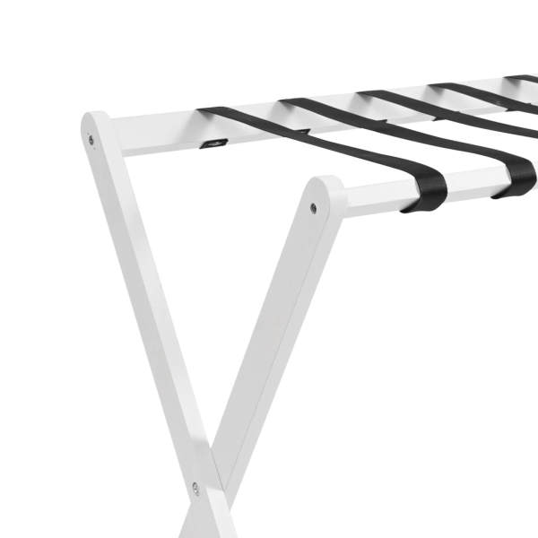 White Luggage Rack, 2 Pack Luggage Rack for Guest Room, Folding Luggage Rack