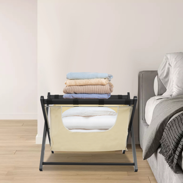 Folding Luggage Rack, Foldable Luggage Stand, Luggage Holder for Guest Rooms, Bedrooms, Living Rooms, or Hotel Rooms