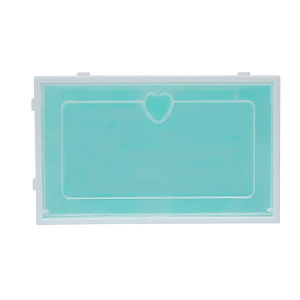 20-Piece Large Foldable & Stackable Flip-Top Shoe Boxes in Emerald Green (Heart-Shaped Design) - PP Material