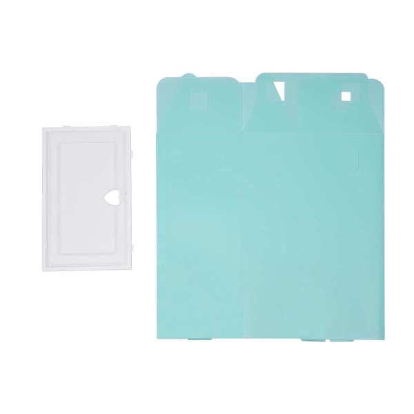 20-Piece Large Foldable & Stackable Flip-Top Shoe Boxes in Emerald Green (Heart-Shaped Design) - PP Material
