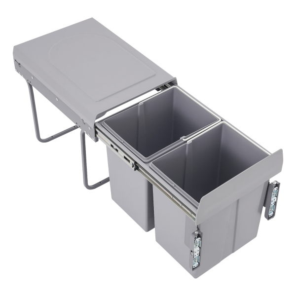 Kitchen Waste Bin, 40L Pullout Recycling Garbage Trash Can, Sliding Kitchen Recycle Waste Bin