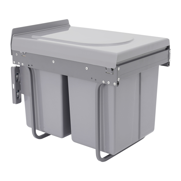 Kitchen Waste Bin, 40L Pullout Recycling Garbage Trash Can, Sliding Kitchen Recycle Waste Bin