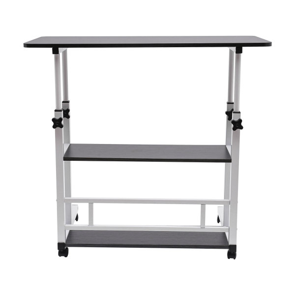 3-tier Movable Table Adjustable Height Suitable For A Living Room Study Office Conference Room Classroom C-shaped Structure Black