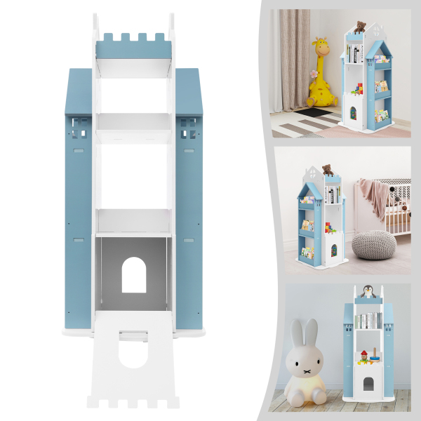 Rotating Children's Bookshelf, Book Display Shelf, Floor Standing Bookshelf