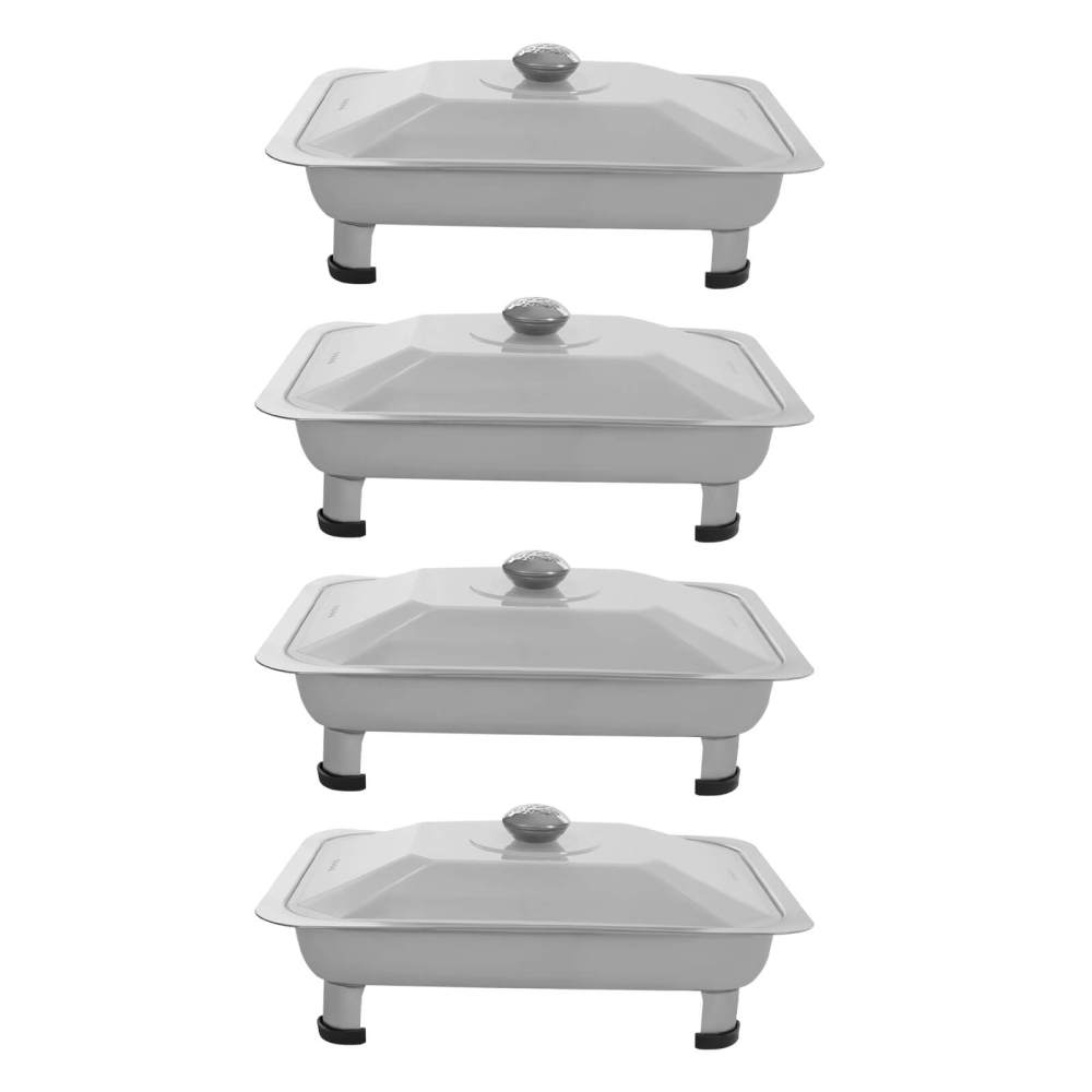 4PCS Buffet Dish Trays, Food Plate Server, Chafing Dish Serving Tray 34 ...