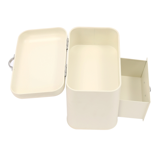 Electroplating Bread Boxes Bread Storage Box Bread Fresh Keeper Organizer, White