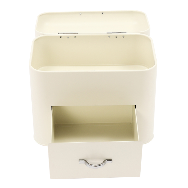 Electroplating Bread Boxes Bread Storage Box Bread Fresh Keeper Organizer, White