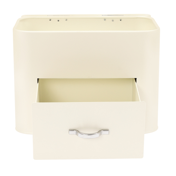 Electroplating Bread Boxes Bread Storage Box Bread Fresh Keeper Organizer, White