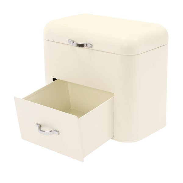 Electroplating Bread Boxes Bread Storage Box Bread Fresh Keeper Organizer, White