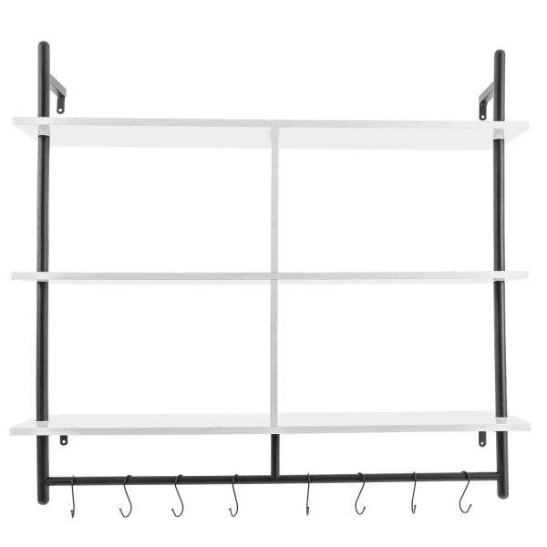 3 Tier Floating Pipe Shelving,Industrial Wall Mounted Ladder Shelf Hanging with Circular Tube 3 Tier Floating Pipe Shelving,Industrial Wall Mounted Ladder Shelf Hanging with Circular Tube