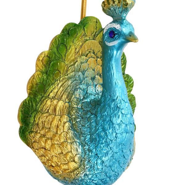 Peacock Wall Clock, Peacock Modern Farmhouse Kitchen Big Wall Clock, Metal Wall Clock Battery Operated Clock