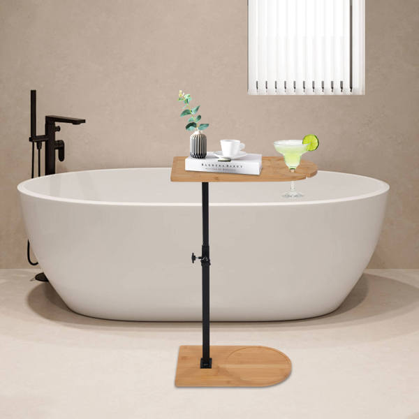 C-Shaped Side End Table, Sofa Tub End Table, Bathtub Tray Table