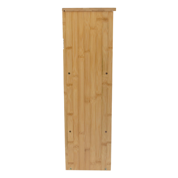 Bathroom Wall Cabinet, Bamboo Wall Mount Medicine Cabinet Storage Organizer, Double Doors & 3 Tier Adjustable Shelf